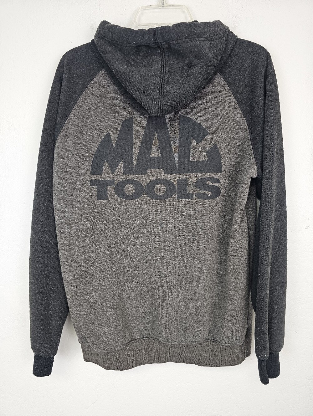 Mac Tools Sweatshirt Hoodie Double Sided‎ Logo Gray Black Men's Sz M Workwear